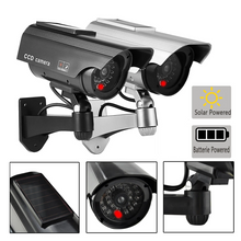 Load image into Gallery viewer, Solar Power Fake Camera CCTV Realistic Flashing IR Dummy Security Camera Blinking