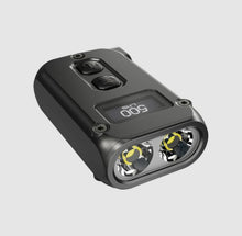 Load image into Gallery viewer, Mini LED Keychain Flashlight OLED Display USB Rechargeable