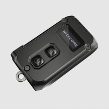 Load image into Gallery viewer, Mini LED Keychain Flashlight OLED Display USB Rechargeable