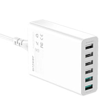 Load image into Gallery viewer, 60W 6-Port USB Charger Dual QC3.0 Desktop Charging Station Smart Charger US Plug Adapter