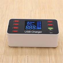 Load image into Gallery viewer, LCD Display USB Charger Quick Charger 3.0 USB 40W USB Type C Fast Charging Station