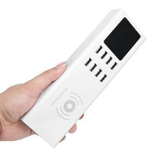 Load image into Gallery viewer, Universal UK/US/EU 8 Port USB Charger Station With Wireless Charger For Tablet Cellphone
