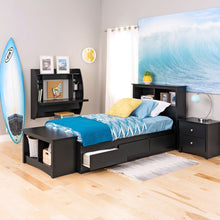 Load image into Gallery viewer, Modern Space Saving Wall Mounted Floating Laptop Desk in Black