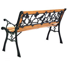 Load image into Gallery viewer, Flowers Outdoor Patio Park Cast Iron Garden Porch Chair Bench
