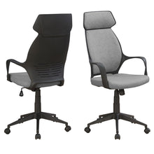 Load image into Gallery viewer, Grey Black Ergonomic Adjustable Microfiber High Back Executive Office Chair
