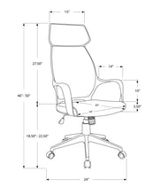Load image into Gallery viewer, Grey Black Ergonomic Adjustable Microfiber High Back Executive Office Chair