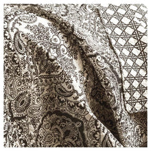 Load image into Gallery viewer, King size 3-Piece Cotton Quilt Set in Black White Paisley Damask