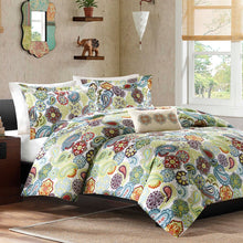 Load image into Gallery viewer, King size Multi Color Paisley 4 Piece Bed Bag Comforter Set