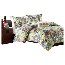 Load image into Gallery viewer, King size Multi Color Paisley 4 Piece Bed Bag Comforter Set