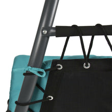 Load image into Gallery viewer, Teal Single Person Sturdy Modern Chaise Lounger Hammock Chair Porch Swing