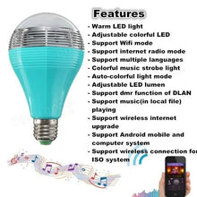 Load image into Gallery viewer, Wifi Control Music Smart Audio Speaker LED Multicolor Bulb Light Lamp AC 90-264V