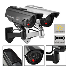 Load image into Gallery viewer, Solar Power Fake Camera CCTV Realistic Flashing IR Dummy Security Camera Blinking
