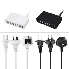 Load image into Gallery viewer, 5V 10A 50W Multi Port USB Hub Charger Dock Station For Tablet Cellphone
