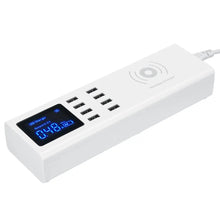 Load image into Gallery viewer, Universal UK/US/EU 8 Port USB Charger Station With Wireless Charger For Tablet Cellphone
