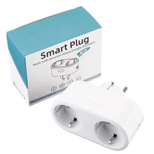 Load image into Gallery viewer, Dual EU Smart WiFi Power Plug Remote Control Switch Socket Outlet
