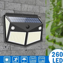 Load image into Gallery viewer, 260LED Outdoor IP65 Waterproof Motion Sensor Solar Light - Black
