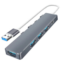 Load image into Gallery viewer, 5-in-1 USB3.0 Hub USB 3.0/2.0 5Gbps High Speed USB Splitter USB Adapter Converter Type-C Charging Docking Station
