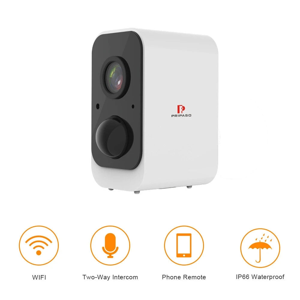 1080P Wireless Battery Powered WiFi Camera Outdoor Security IP Camera Waterproof Rechargeable Battery Camera