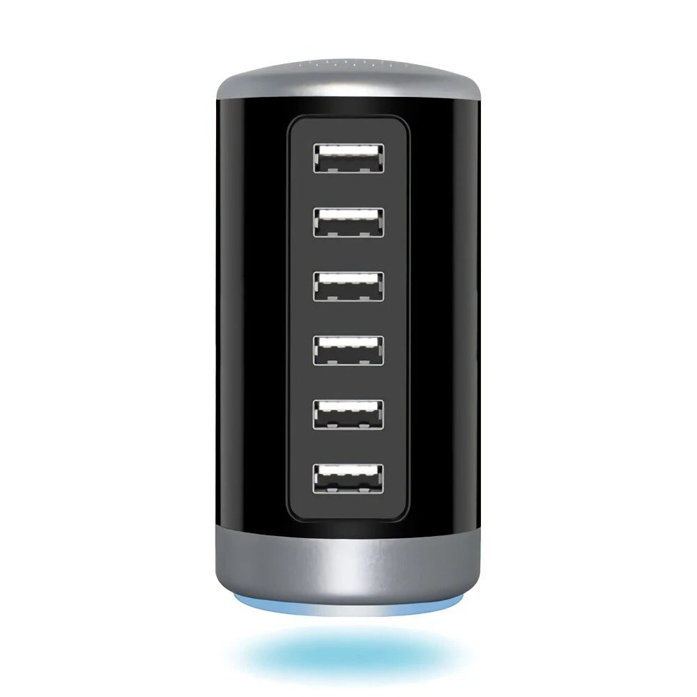 6 Port Smart USB Charger Station Universal 100-240V 50/60HZ 0.15A DC 5V/6A