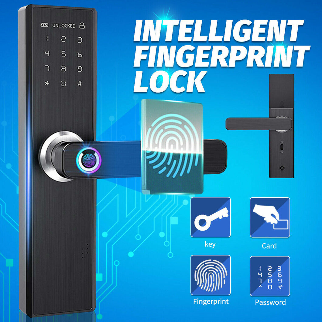 Security Electronic Smart Door Lock Touch Password Keypad Card Fingerprint