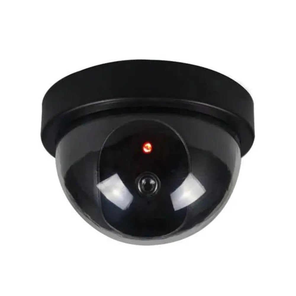 Dome Fake Outdoor Camera Dummy Simulation Security Surveillance Camera Red LED Blinking Light