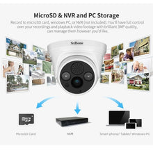 Load image into Gallery viewer, POE ONVIF Indoor Smart Home Mobile Remote AI Human Alarm Surveillance Security CCTV Camera - 3MP
