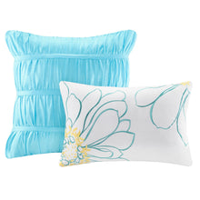Load image into Gallery viewer, Light Blue Full/Queen 5-Piece Comforter Set w/ 2 Shams &amp; 2 Pillows
