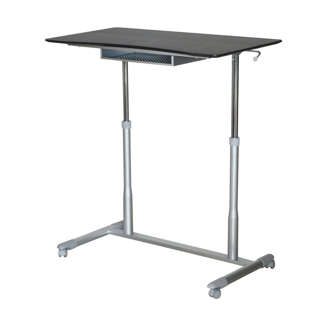 Espresso Adjustable Height Sitting or Standing Desk Stand Up Computer Table