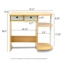 Load image into Gallery viewer, Home Office Laptop Computer Desk Table in Beech Ivory
