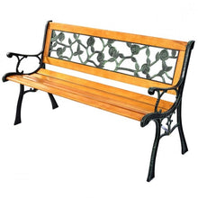 Load image into Gallery viewer, Flowers Outdoor Patio Park Cast Iron Garden Porch Chair Bench
