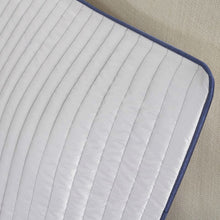 Load image into Gallery viewer, California King 12-piece Reversible Cotton Comforter Set in Navy Blue and White
