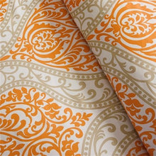 Load image into Gallery viewer, Queen size 5-Piece Orange Damask Print Comforter Set
