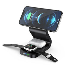 Load image into Gallery viewer, 15W Qi Wireless Charger Magnetic Charging Dock Station Phone Stand Holder
