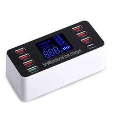 Load image into Gallery viewer, 40W 8 Port USB QC3.0 Fast Charging Charger Desktop Charging Station
