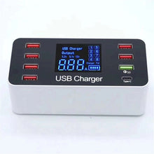 Load image into Gallery viewer, LCD Display USB Charger Quick Charger 3.0 USB 40W USB Type C Fast Charging Station
